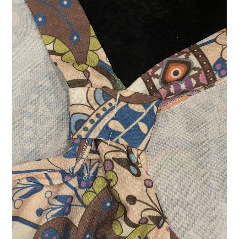 NWT Vanessa Scott Tank Top Chic Paisley Pattern Bohemian Basic Art Italy SIZE S - Picture 11 of 13